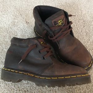 Dr Martens Brown Leather Boots Size 4 FALL